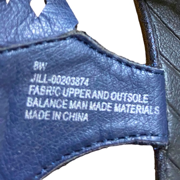 Jill CLOUDWALKERS byAvenue DarkBlueSandals W/Rhinestones BuckleStrap Sz 8W - Picture 6 of 6